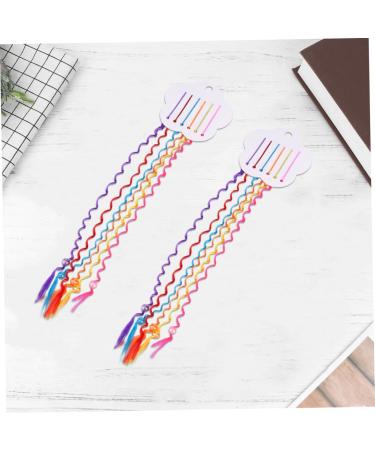 minkissy 3sets Hair Highlights Clip Colored Wigs Birthday Hair Clip Cosplay Hair Wig Fancy Dress Hair Clip Decorative Hairpin Braided Wigs Fake Wavy Hair Braid Wig Women's Ponytail To Weave - Buy Online on GoSupps.com