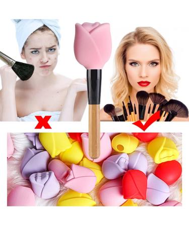Ymiko Makeup Brush Holder | Reusable Brush Cover Organizer | Essential Yellow Brush Storage for Brushes & Beauty Tools - Buy Online on GoSupps.com