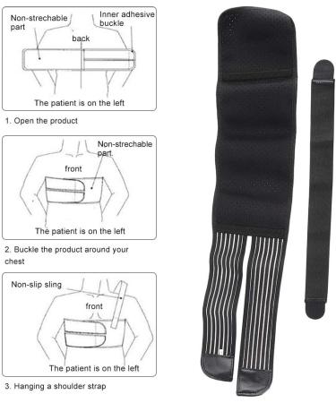 Buy Black Rib Chest Strap - Skin-Friendly Support for Rib Injuries | International Shipping - Buy Online on GoSupps.com