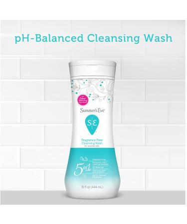 Summer's Eve 5 in 1 Cleansing Wash - Fragrance Free 15 fl oz | Gentle Feminine Hygiene - Buy Online on GoSupps.com