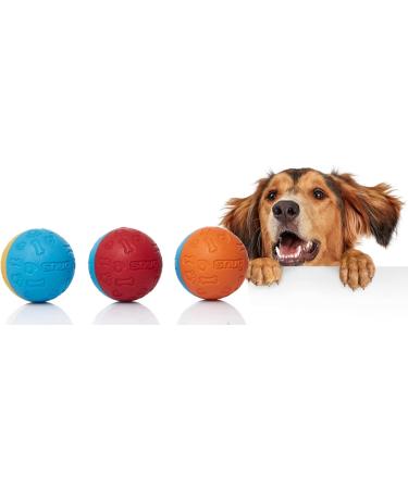 Snug Rubber Dog Balls for Small and Medium Dogs of all Breeds - Tennis Ball Size - Virtually Indestructible (3 Pack - Original) - Buy Online on GoSupps.com