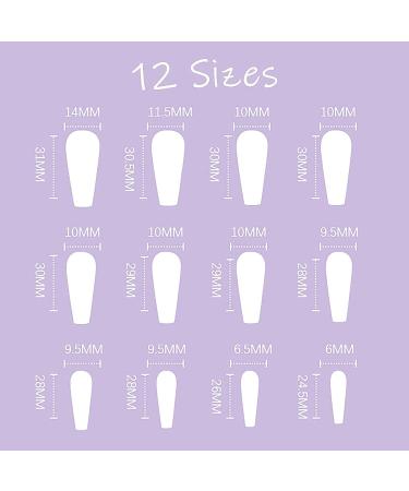 BABALAL Coffin Press on Nails - 24pcs Medium Fake Nails with Glue, Brown Rhombus Designs for Full Cover Ballerina Acrylic False Nails - Buy Online on GoSupps.com