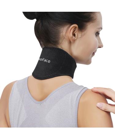 Neck -supported breakthrow with self -heating magnets and Tourmaline Adjustable neck bandage neck heating pillow for pain relief with stiff neck headache migraine rheumatoids and arthrosis black
