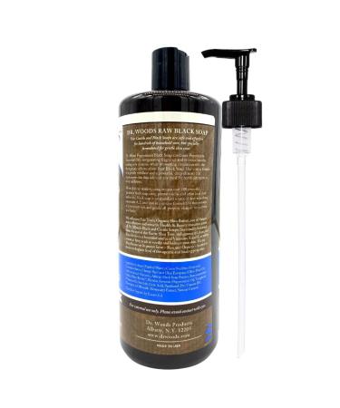 Dr. Woods Raw Black Peppermint Soap with Organic Shea Butter - 32oz | Nourish & Refresh | International Shipping Available - Buy Online on GoSupps.com