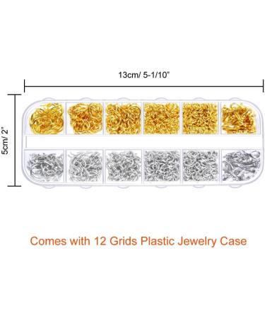 Paxcoo 1200Pcs Jump Rings & Lobster Clasps Kit with Pliers - Silver and Gold Jewelry Findings Set - Buy Online on GoSupps.com