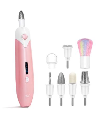 IMVII 5 Speeds Cordless Professional Manicure Pedicure Kit  Electric Nail File Set  Electric Nail Drill Machine  Hand Foot Care Tool for Nail Grind Trim Polish with Dust Brush