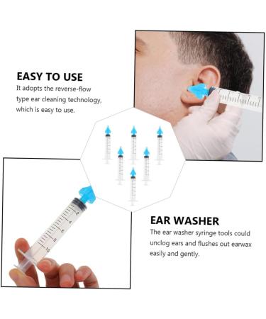 OFFIGAM 6Pcs Ear Wax Removal with Smooth Material Safe Ear Cleaning Tool for Adults Home Salon Use Capacity with Dosage Scale for Comfortable Wax - Buy Online on GoSupps.com