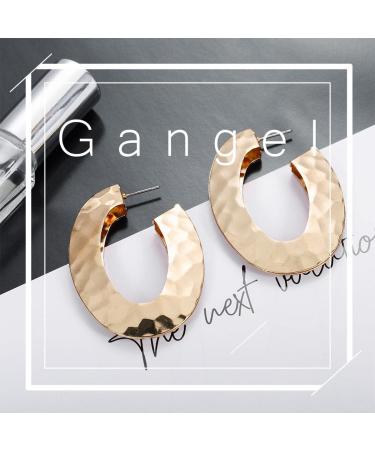 Gangel Gold Large Circle Hoop Earrings for Women | Stylish Dangler Studs - Perfect for Any Occasion - Buy Online on GoSupps.com