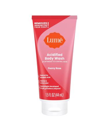 Lume Acidified Body Wash 5 Pack Mini Sampler - 24 Hour Odor Control, Moisturizing Formula, SLS & Paraben Free - Clean Tangerine Lavender Scent - Safe For Sensitive Skin - 1.5oz Tubes - Buy Online on GoSupps.com