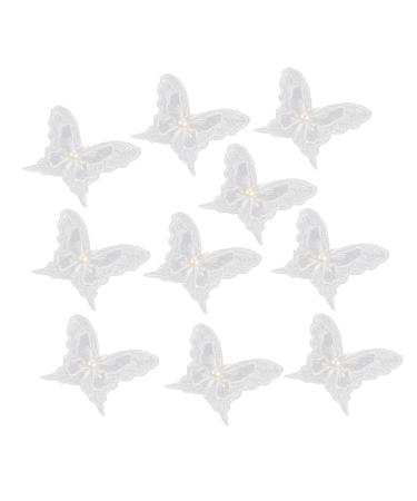 Lurrose Pbr Hat 10pcs Banner Costume Stickers Bag Decor Craft Diy Iron-on Patch Three-dimensional Fabric Stickers White Stickers