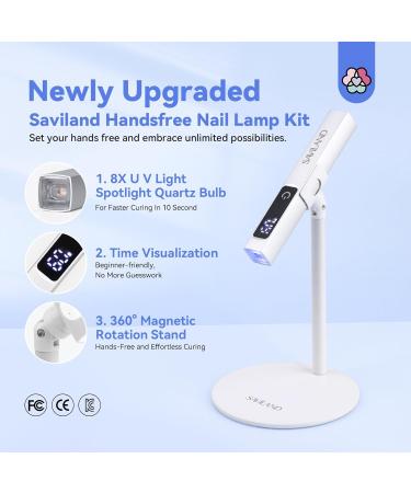 Saviland Mini UV Lamp for Nails - 12W Portable LED Nail Dryer for Gel Polish & Builder Gel | Travel-Friendly Design for Beginners & Salon Use - Buy Online on GoSupps.com
