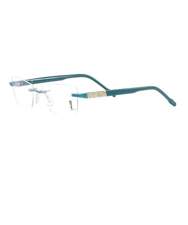 Switch it! Exclusive set with stones - acetate interchangeable temples in different colors 135mm 9089: petrol-gold