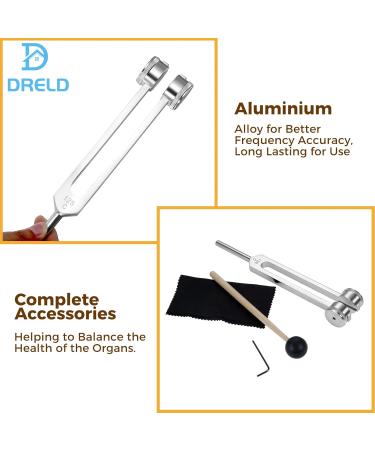 Buy Dreld 128Hz Chakra Tuning Fork with Silicone Hammer & Cleaning Cloth | DNA Repair & Sound Therapy Musical Instrument - International Shipping Available - Buy Online on GoSupps.com