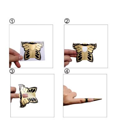 Yigo 100pcs Nail Form Pro Butterfly Square Tips for C Curve Acrylic UV Gel Nails - Nail Extension Builder Tool - Buy Online on GoSupps.com