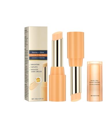 G n rique 2PC Vitamin C Eye Cream Stick Anti-Aging Eye Balm Stick for Women and Men Eye Cream Skincare for Dark Circles and Puffy Eyes Hydrating