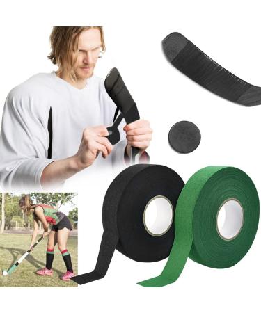Durantey 2 Rolls Anti-Slip Ice Hockey Tape - Waterproof Hockey Bat & Handlebar Tape (2.5cm x 25m) - Black & Green for Field Hockey - Buy Online on GoSupps.com