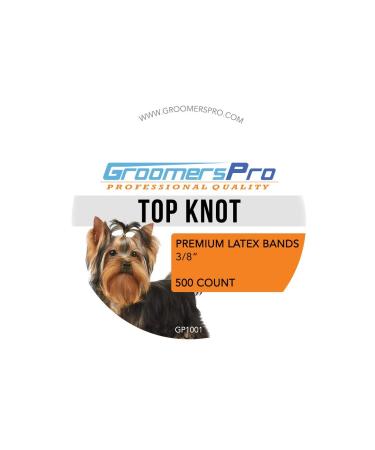 GROOMERSPRO Grooming Bands for Top Knots & Specialty Bows for Dogs | 3/8 - 500 Count Premium Latex Rubber Bands for Hair Styling | Best Elastic Band for Dogs, Malteses, Puppies, Yorkies 0.375 Inch (Pack of 500)
