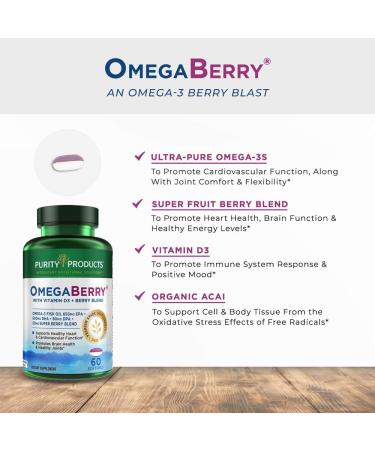 Purity Products Women s Perfect Multi + OmegaBerry Fish Oil Women's Multi (Supports Urinary Tract Health Immune Bone Hair Skin Nails + More) - OmegaBerry (1250mg Omega-3 Vitamin D3 + More) - Buy Online on GoSupps.com