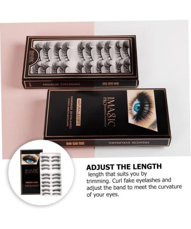 FOMIYES 30 Pairs Fake Eyelashes 3d Lashes Extension Thick Eyelashes Fluffy Eyelashes Carnival Makeup Supplies Masquerade Makeup Accessories Line Strip Lashes Chemical Fiber Extend Natural - Buy Online on GoSupps.com