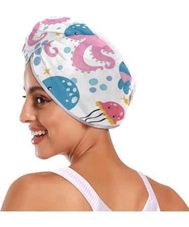 Super Absorbent Octopus Hair Towel 2 Pack - Quick Dry Turbans for Women & Girls | Perfect Hair Drying Solution - Buy Online on GoSupps.com