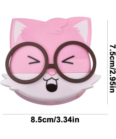 Fellflying Cartoon Animal Contact Lens Travel Case - Portable Squirrel Pink for Daily Use & Trips | Lens Care Products - Buy Online on GoSupps.com