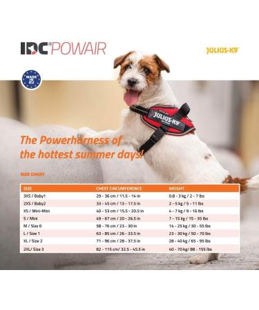 Julius-K9 IDC Powair Dog Harness 2XS/Baby 2 - Lightweight & Adjustable Orange | International Shipping Available - Buy Online on GoSupps.com