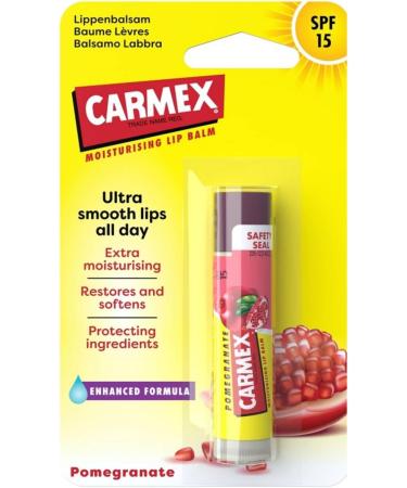  Carmex Carmex Pomegranate Lip Balm Ultra Moisturizing Spf 15 6 Units - Buy Online on GoSupps.com