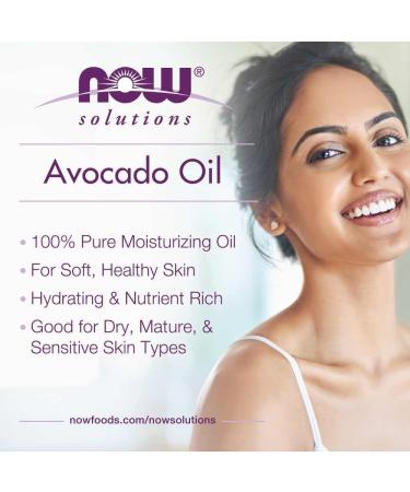 NOW Solutions Avocado Oil 100% Pure Moisturizing Oil Nutrient Rich and Hydrating 118mL - Buy Online on GoSupps.com