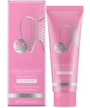 Intensive Whitening Toothpaste 4.2oz - Teeth Whitening Toothpaste for Kids and Adults Stain Removal Fluoride-Free Gentle on Senstive Teeth Vegan Fresh Breath Fresh Spearmint Flavor - Buy Online on GoSupps.com