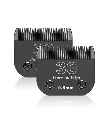 Replacement knife for dog care compatible with Heiniger / Moser Max45 / Andis / Easter A5 / choice 10 km Series clipper for dogs size 30 1/50 inches (0.5 mm) cutting length 2 units black 30#-0.5 mm(2 sentences) - Buy Online on GoSupps.com