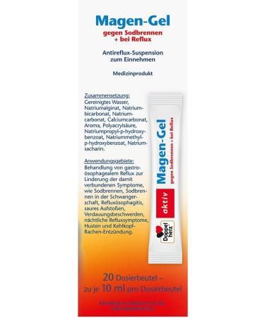 Buy Double Heart Gastro Gel - Medical Device for Heartburn & Acid Reflux - 20 Portion Bags (Pack of 2) | International Shipping Available - Buy Online on GoSupps.com