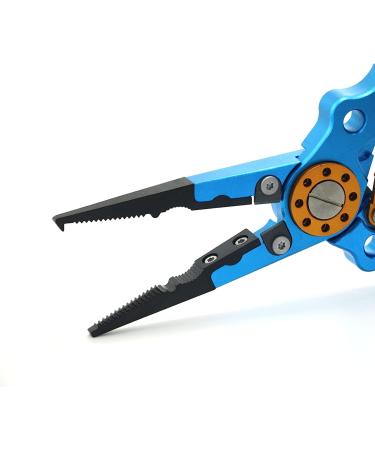 Fishing Pliers Saltwater Braid Cutter | Hook Remover Aluminum Needle Nose Slit Ring Pliers with Sheath and Lanyard | Fishing Gifts for Men (Blue) - Buy Online on GoSupps.com
