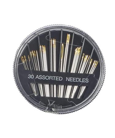 30 Pcs Hand Sewing Needles Handle Sewing Needle Set Assorted Sizes Embroidery Mending Craft Sew Case