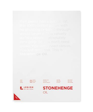 Stonehenge Oil 320g 12x16 White Pad  12 Sheets