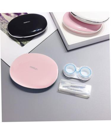 PartyKindom Companion Box for Contact Lenses - Invisible Pink Case Container (10.2x7.8cm) - International Shipping Available - Buy Online on GoSupps.com