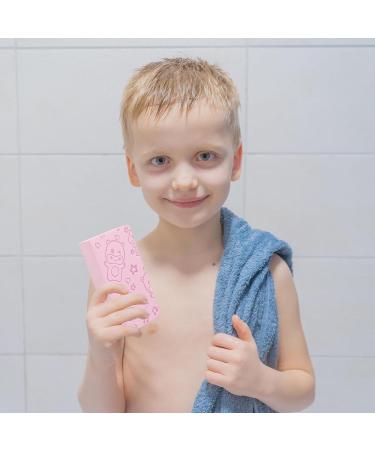 Cute Shapes Shower Sponge | Kids Bath Sponge | Natural and Safe Bath Sponge Reusable Kids Bath Sponge Soft and Absorbent Kids Sponge Cartoon Cleaning Sponge for Children Pink - Buy Online on GoSupps.com