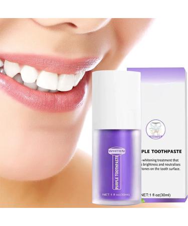 Whitening Toothpaste - 2pcs Purple Teeth Whitening Formula for Deep Stain Removal | Brighten Your Smile - Buy Online on GoSupps.com