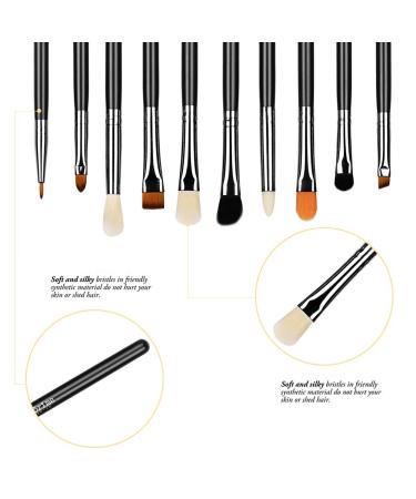Duorime Silky 10Pcs Eyeshadow Makeup Brush Set - Essential Kit for Blending Eyeshadow, Eyeliner, Crease, and Eyebrow | Cosmetics Tool - Buy Online on GoSupps.com