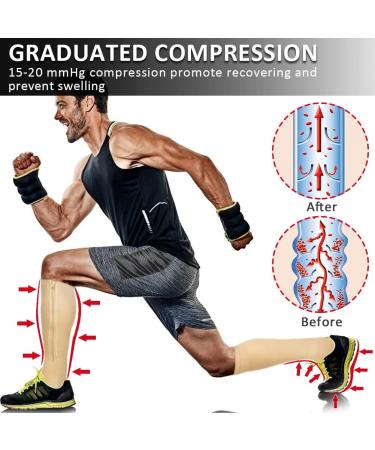Ailaka 15-20 mmHg Zipper Compression Socks - 2X-Large, Closed Toe Support for Varicose Veins - Perfect for Athletics, Travel, Pregnancy - Beige (1 Pair) - Buy Online on GoSupps.com