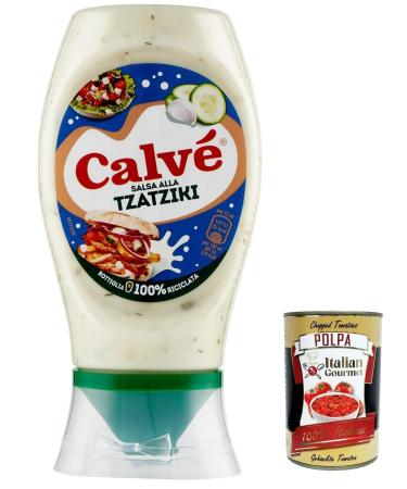 Italian Gourmet E.R. Calv Tzaziki Cucumber and garlic sauce gluten-free vegetarian 250 ml + gourmet Italian pulp 400 g