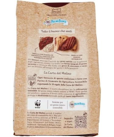  Italian Gourmet E.R. Set of 12 Mulino Bianco Intecci Biscotti Biscuits with Whole Wheat Flour Chocolate and Buckwheat Drops Cookies 300g + Italian Gourmet Polpa 400g - Buy Online on GoSupps.com