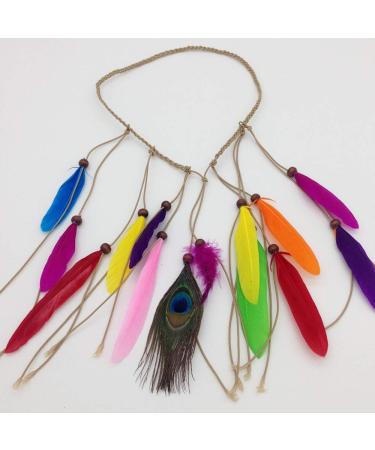 Boho Feather Headband - Handmade Tassel Hair Hoop for Women, Girls, and Kids - Bohemian Headdress for Parties and Cosplay - Hair Accessory in Various Colors - Buy Online on GoSupps.com