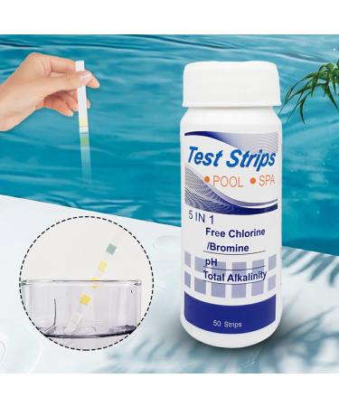 Dajidafu 50piece Easy-to- Test Strips For Precise And Convenient Measurements Water Test Strips PE Pool Test Strip Ph Test Strips five-in-one 50 pieces/canister five-in-one 50 pieces/canister - Buy Online on GoSupps.com