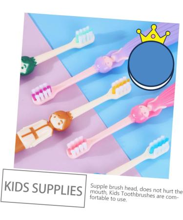 Mikinona 4-Piece Children's Cartoon Toothbrush Travel Case | Kids Toothbrush Travel Set | Ideal for Home & Travel - Buy Online on GoSupps.com