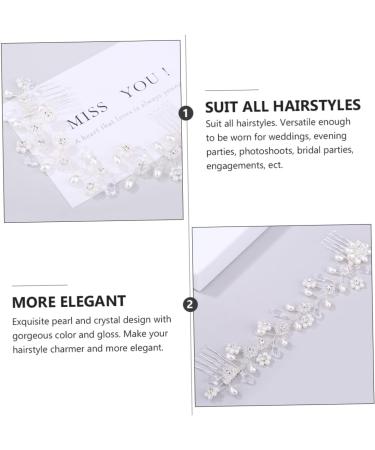 DOITOOL Hair Comb Wedding Hair Clip Bridal Hair Clips Prom Hair Clips Hair Jewels for Women Floral Hair Accessories Rhinestone Hair Clips Double Head Alloy Twist Beads Bride - Buy Online on GoSupps.com