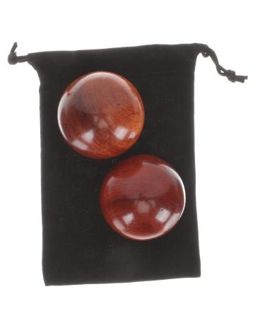 Healeved 2 piece of health ball made of wood hand massager Hand massager Massage device made of wood Baoding-fitness ball Training balls for exercises baoding handballs smooth wooden balls