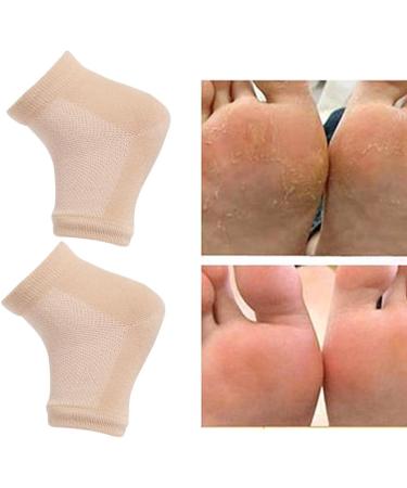 budiniao 1 Set Gel Heel Socks Cool Protective Unisex Comfortable Beauty Hosiery Spa Experience Adjustable Ankle Kit Support Sports Night Mesh Skin Tone - Buy Online on GoSupps.com