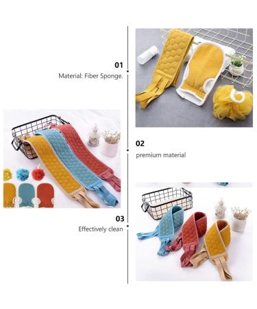 6 Pcs Bath Back-Pulling Towel Set | Long Shower Towels Bath Scrubbers & Washcloths - Premium Bathing Supplies for Ultimate Cleanliness - Buy Online on GoSupps.com
