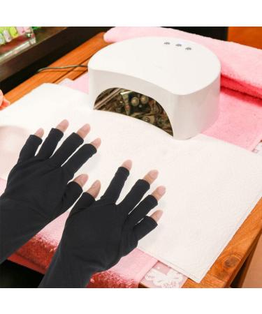 FOMIYES 1 Pair nail gloves gel manicure gloves fingerless driving gloves LED dry lamp gloves sun protector gloves half finger gloves nail art gel sun protection nail polish polyester Miss - Buy Online on GoSupps.com
