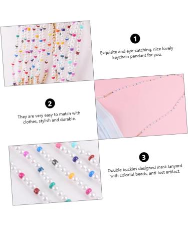 FOMIYES 4-Piece Non-Slip Mask & Glasses Hanging Chain Set | Child Lanyard with Pearl Design Durable Shot Glasses Holder - Buy Online on GoSupps.com